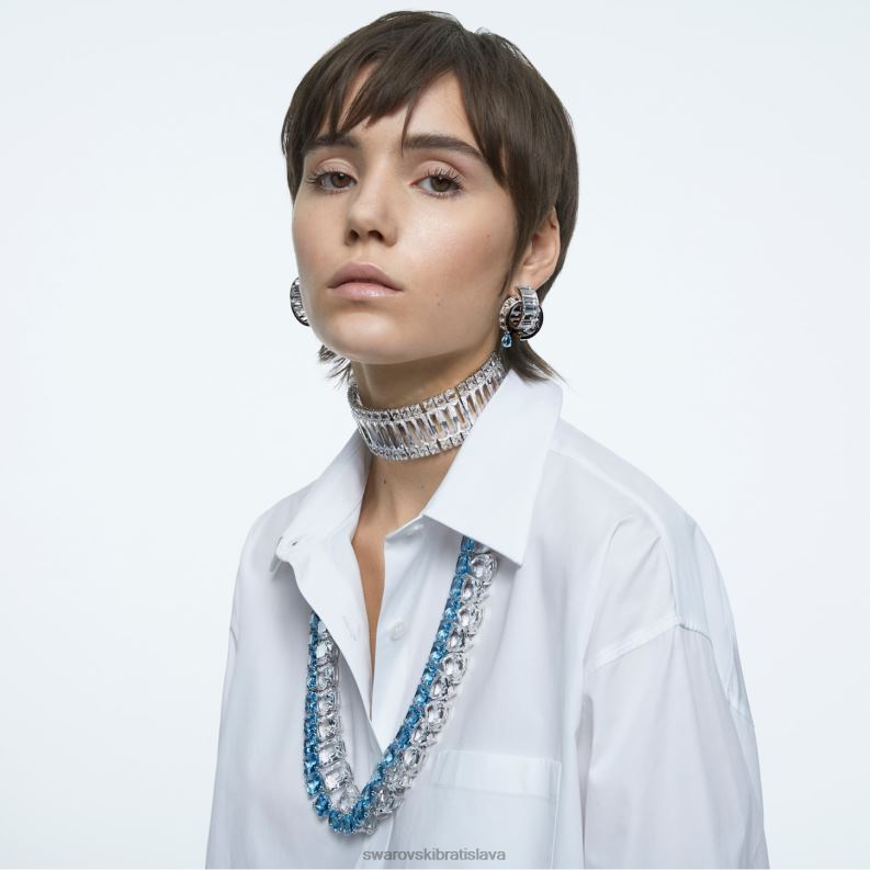 tisícročný náhrdelník nadrozmerné kryštály, triliantový brus, biele, rhodiované B8ZNT86 Swarovski šperky