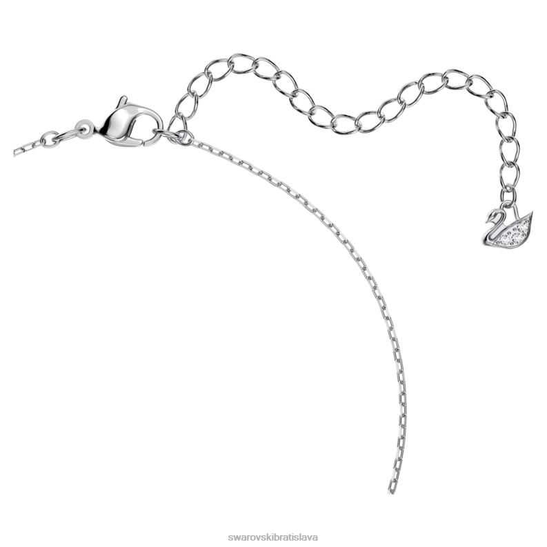šumivý tanečný náhrdelník okrúhly výbrus, biely, rhodiovaný B8ZNT17 Swarovski šperky