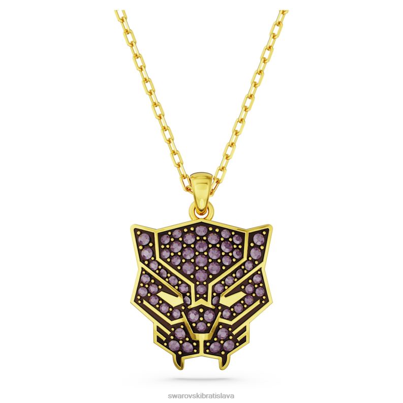úžasný prívesok čierny panter čierny panter, fialový, pozlátený B8ZNT255 Swarovski šperky