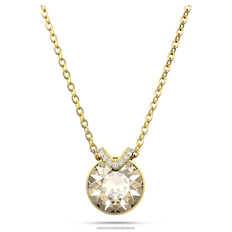 bella v prívesok okrúhly strih, zlatý tón, pozlátený B8ZNT190 Swarovski šperky