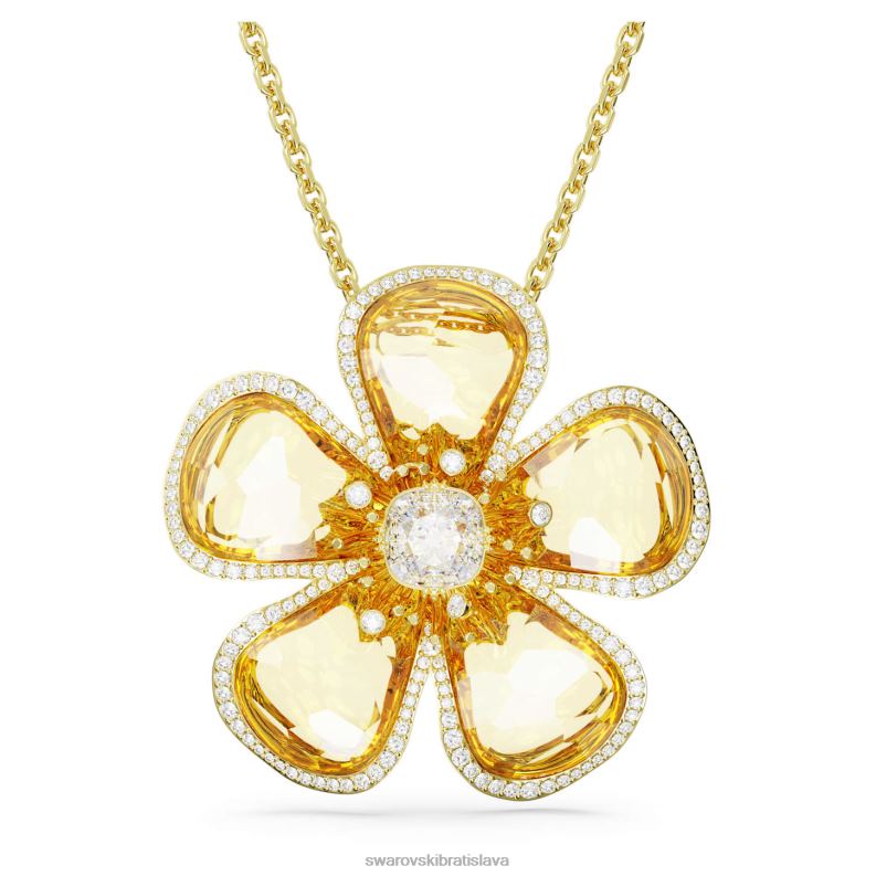 florere prívesok kvet, žltý, pozlátený B8ZNT261 Swarovski šperky