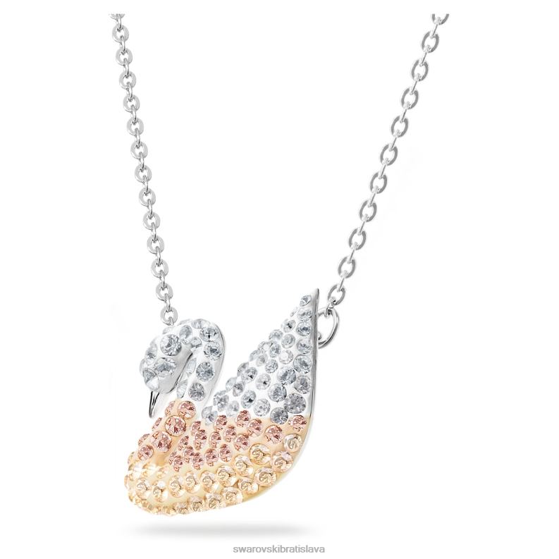 ikonický prívesok labuť labuť, béžová, rhodiovaná B8ZNT334 Swarovski šperky