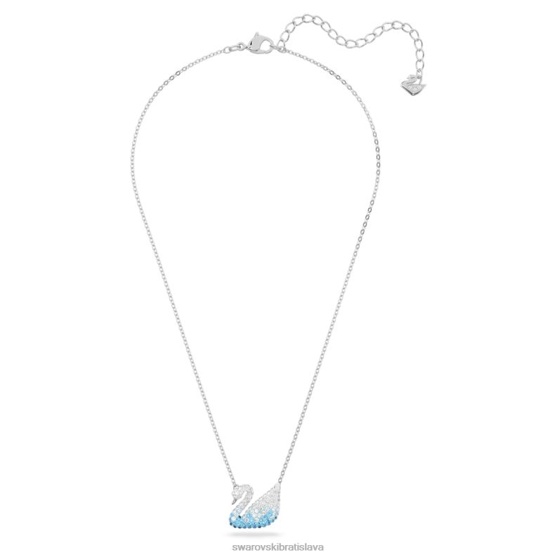 ikonický prívesok labuť labuť, modrá, rhodiovaná B8ZNT181 Swarovski šperky