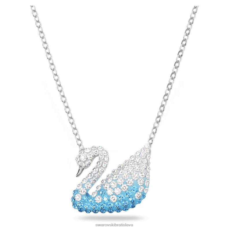 ikonický prívesok labuť labuť, modrá, rhodiovaná B8ZNT305 Swarovski šperky