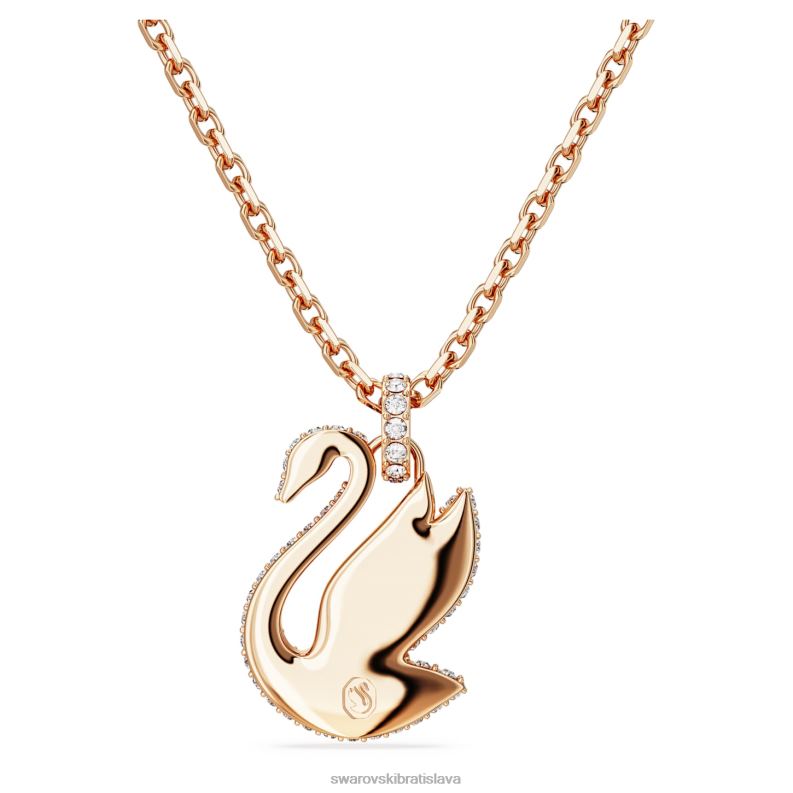ikonický prívesok labuť labuť, ružové, pozlátené ružovým zlatom B8ZNT240 Swarovski šperky