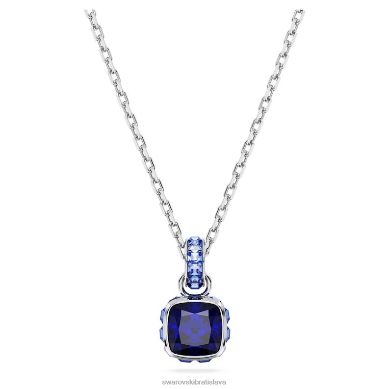 kamienkový prívesok hranatý výbrus september, modrá, rhodiovaná B8ZNT203 Swarovski šperky