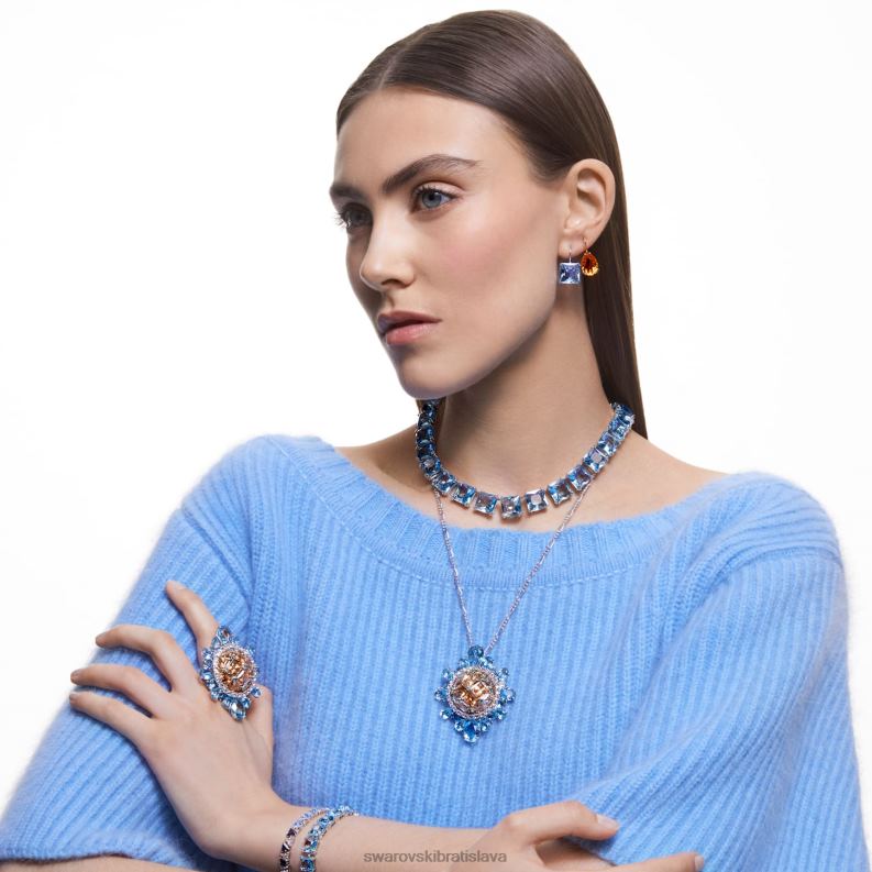 kuriózna brošňa viacfarebné, rhodiované B8ZNT245 Swarovski šperky