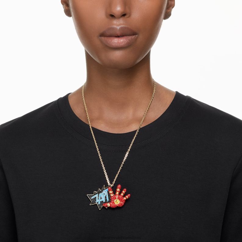 marvel iron man prívesok a brošňa viacfarebné, pozlátené B8ZNT223 Swarovski šperky