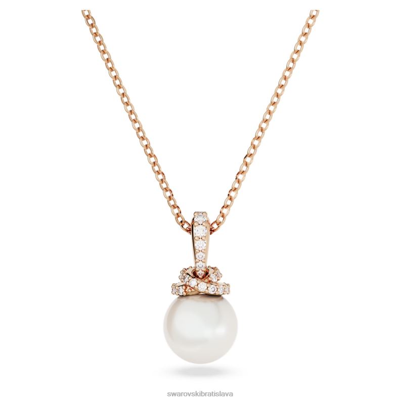 pôvodne prívesok biele, pozlátené ružovým zlatom B8ZNT271 Swarovski šperky
