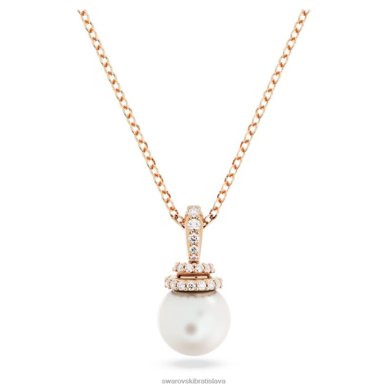 pôvodne prívesok biele, pozlátené ružovým zlatom B8ZNT271 Swarovski šperky