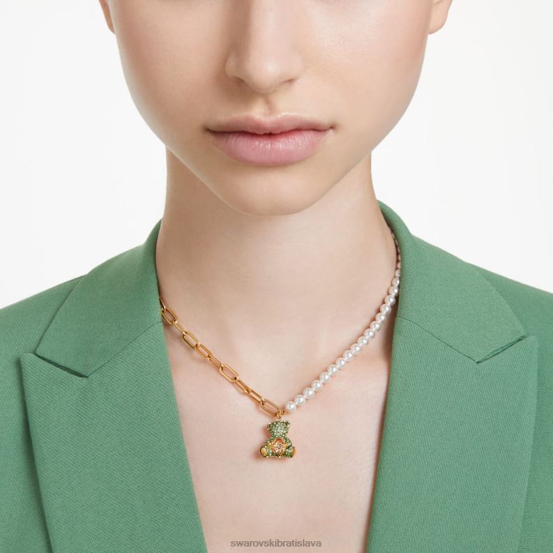 plyšový prívesok medveď, viacfarebný, pozlátený B8ZNT274 Swarovski šperky