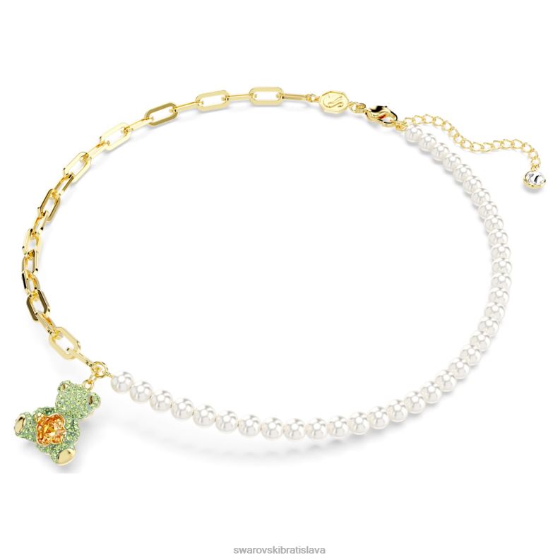 plyšový prívesok medveď, viacfarebný, pozlátený B8ZNT274 Swarovski šperky