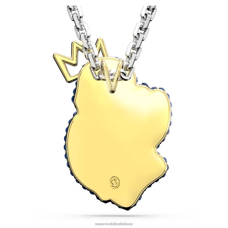 popový prívesok labuť labuť, modrá, rhodiovaná B8ZNT291 Swarovski šperky