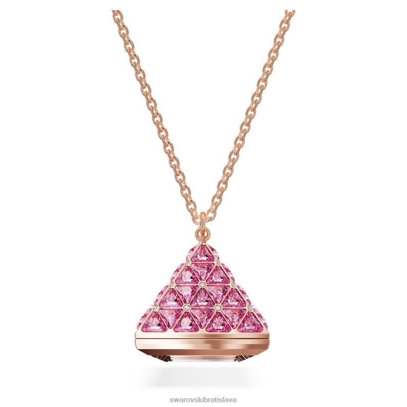príveskové hodinky trojuholníkový strih, povrchová úprava ružová, ružové zlato B8ZNT333 Swarovski šperky