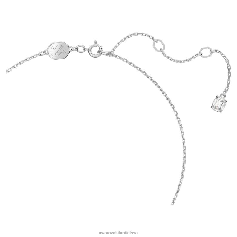 prívesok constella kruhový rez, dlažba, biela, rhodiovaná B8ZNT187 Swarovski šperky