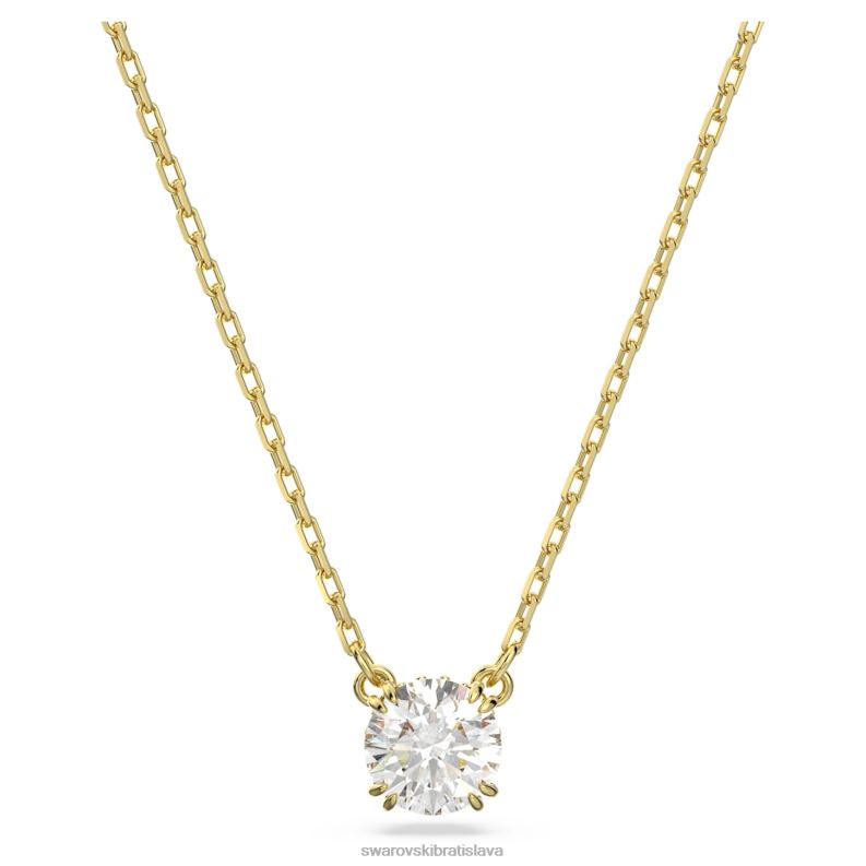 prívesok constella okrúhly výbrus, biely, pozlátený B8ZNT171 Swarovski šperky
