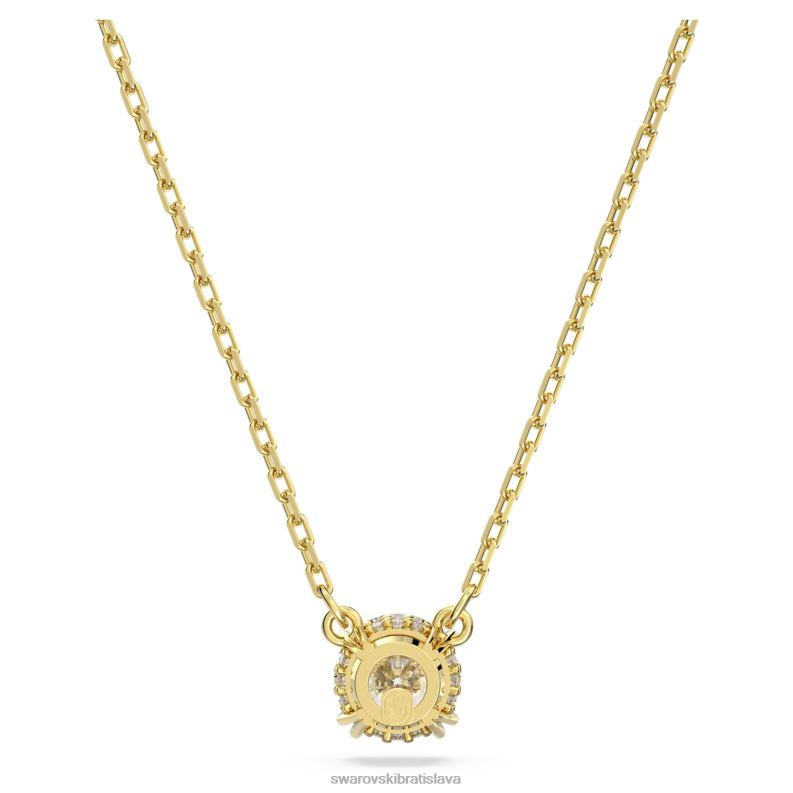 prívesok constella okrúhly výbrus, biely, pozlátený B8ZNT171 Swarovski šperky