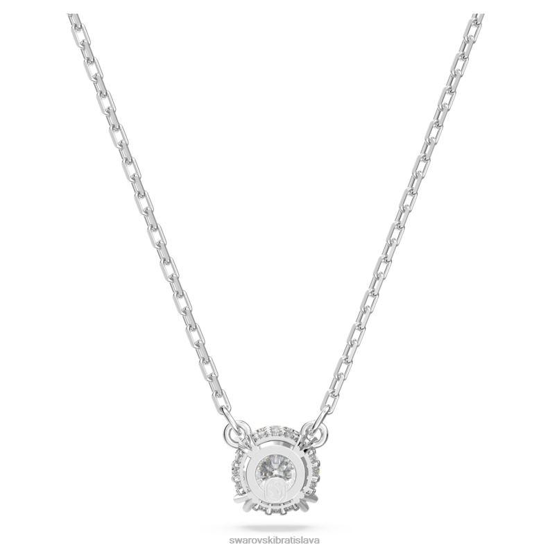 prívesok constella okrúhly výbrus, biely, rhodiovaný B8ZNT169 Swarovski šperky