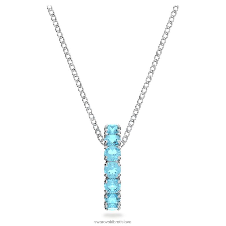 prívesok exalta okrúhly výbrus, modrá, rhodiovaná B8ZNT309 Swarovski šperky