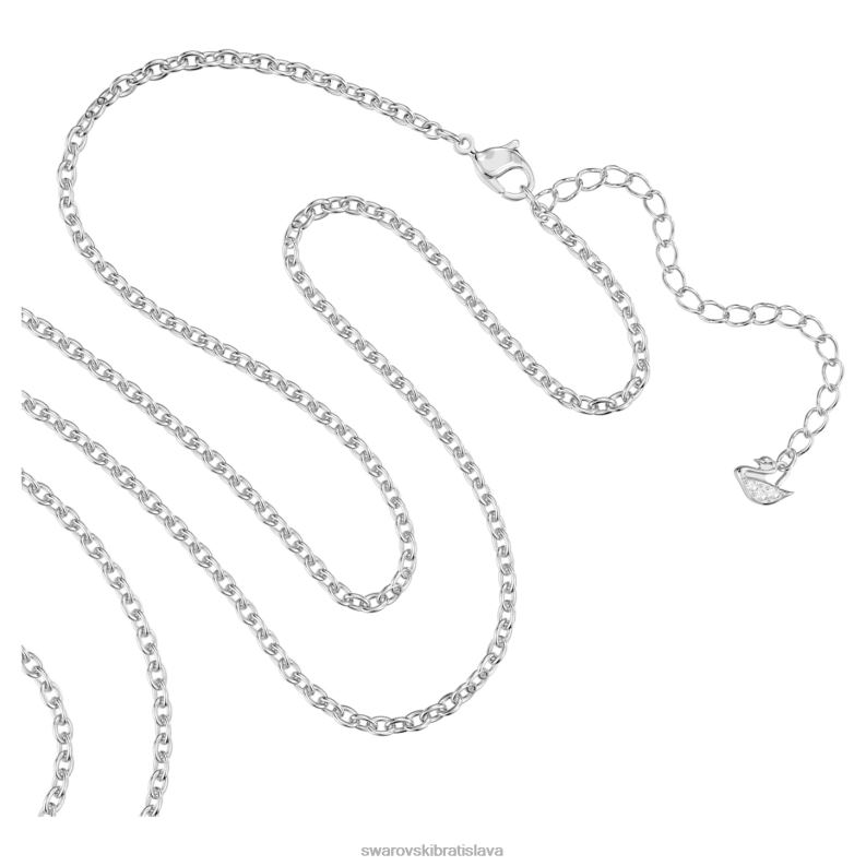 prívesok exalta okrúhly výbrus, modrá, rhodiovaná B8ZNT342 Swarovski šperky
