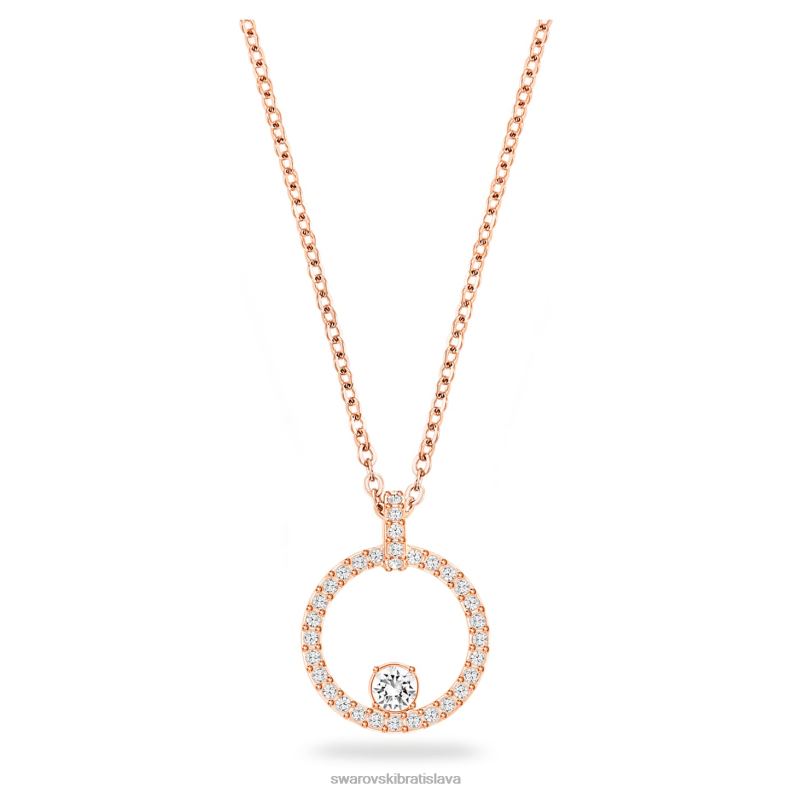 prívesok kreativity biele, pozlátené ružovým zlatom B8ZNT182 Swarovski šperky