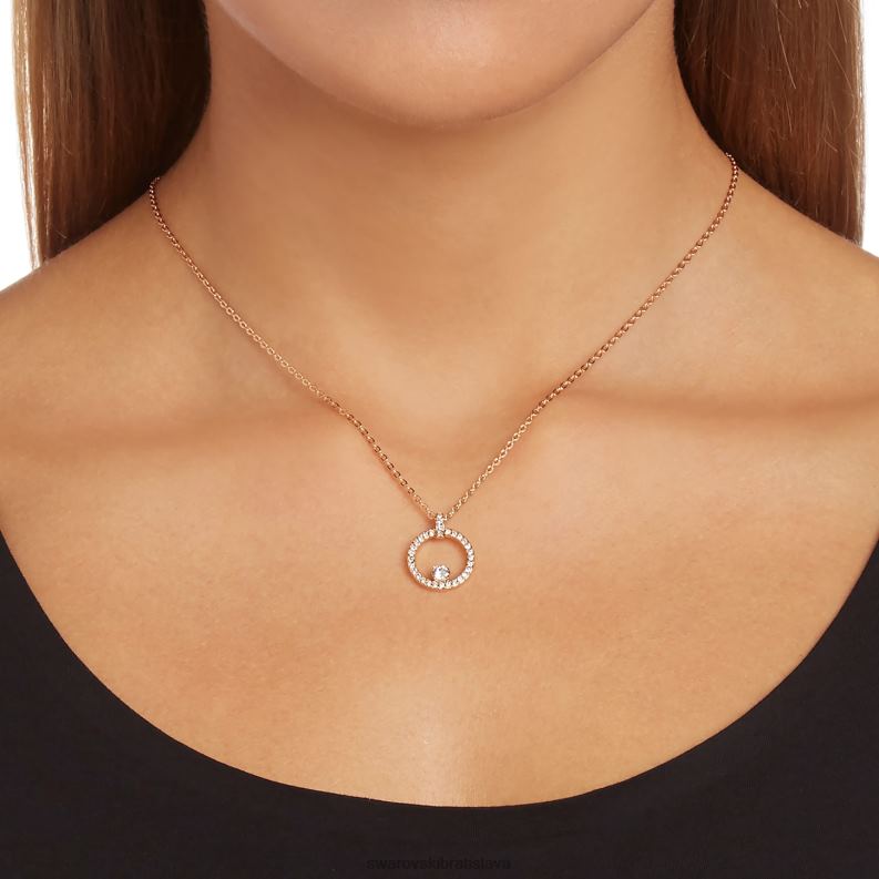 prívesok kreativity biele, pozlátené ružovým zlatom B8ZNT182 Swarovski šperky
