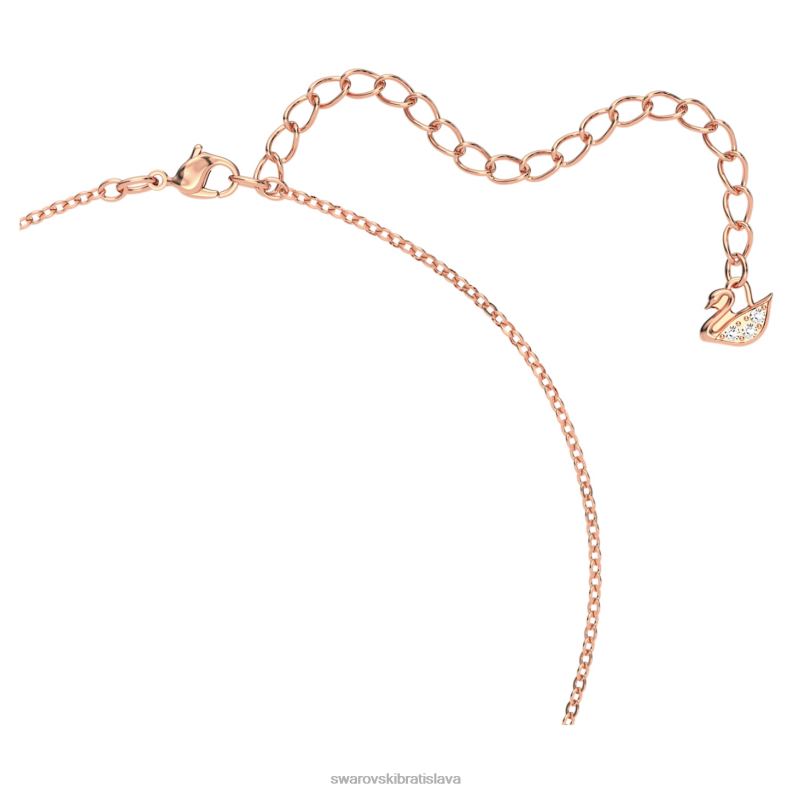 prívesok kreativity biele, pozlátené ružovým zlatom B8ZNT182 Swarovski šperky