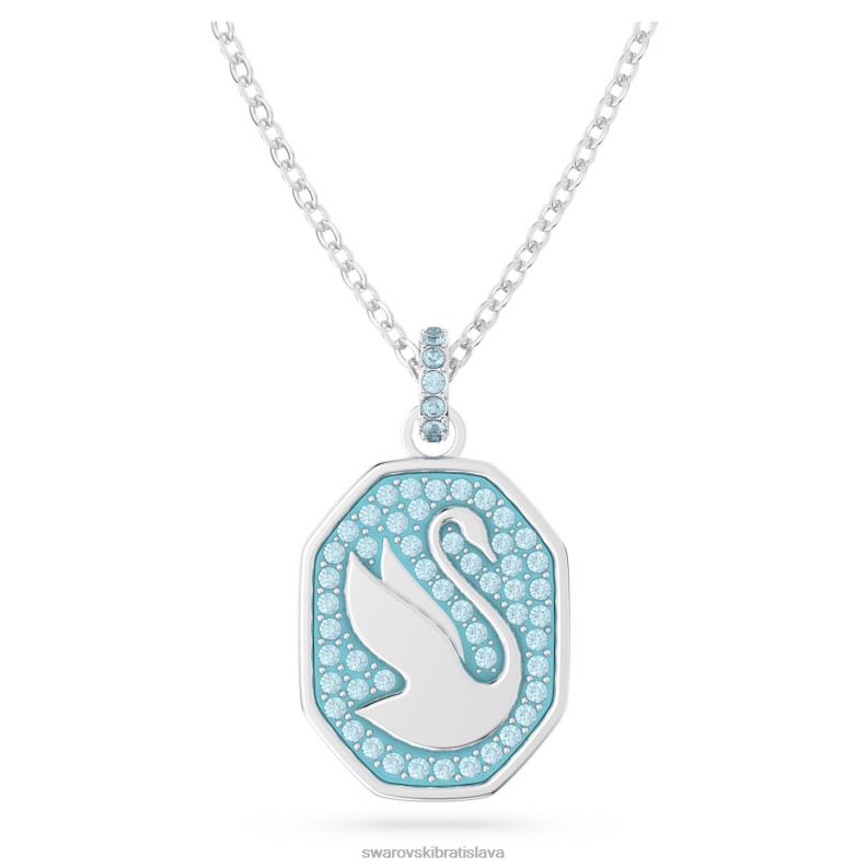 prívesok signum labuť, modrá, rhodiovaná B8ZNT286 Swarovski šperky