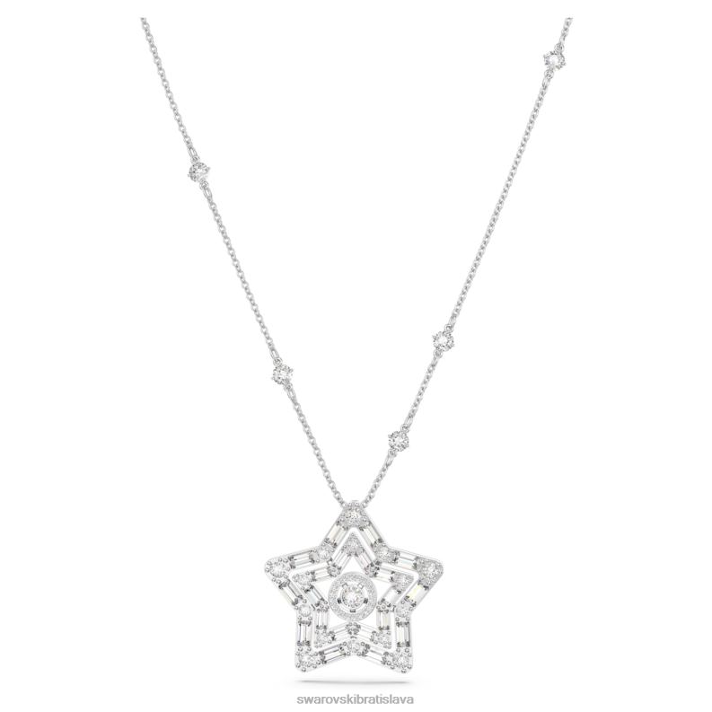 prívesok stella zmiešané rezy, hviezdicové, biele, rhodiované B8ZNT226 Swarovski šperky