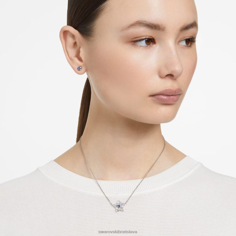 prívesok stella zmiešané strihy, hviezdicové, modré, rhodiované B8ZNT300 Swarovski šperky