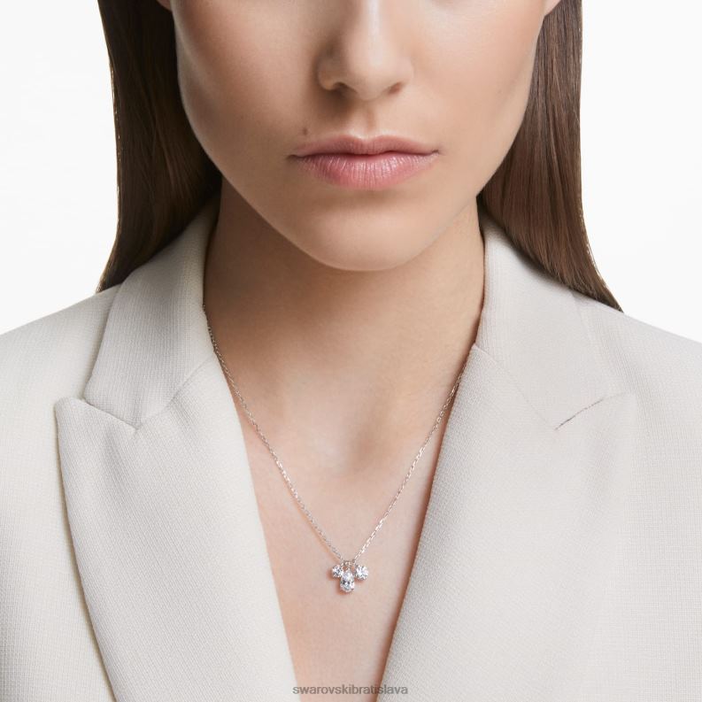 prilákať prívesok zmiešané rezy, klaster, biela, rhodiované B8ZNT297 Swarovski šperky