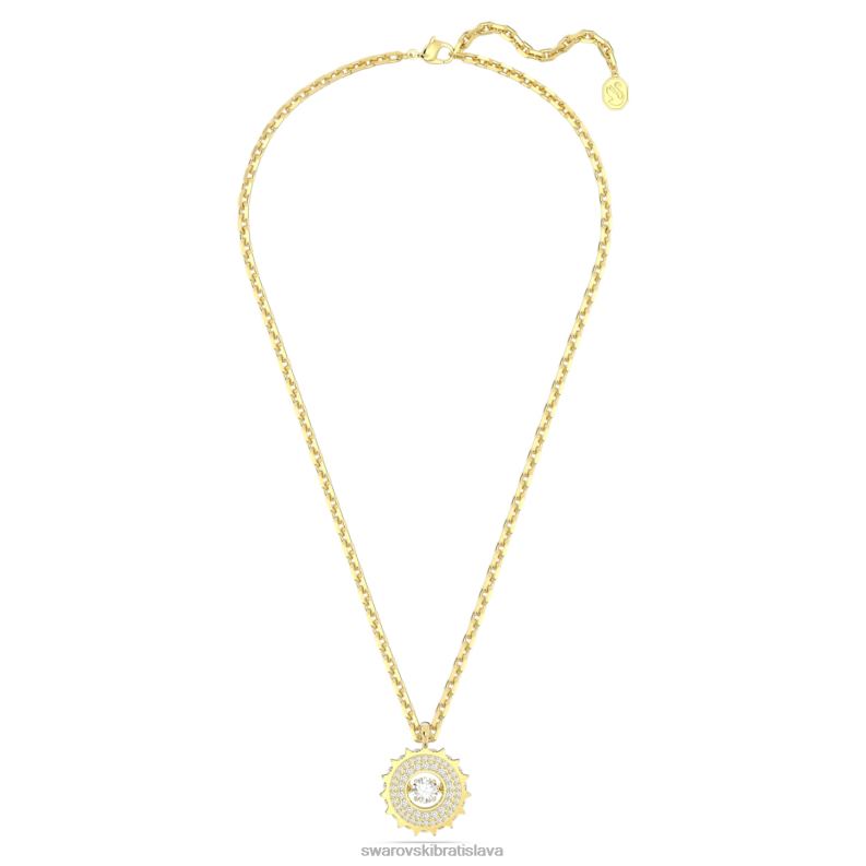 rota prívesok zmiešané okrúhle výbrusy, biele, pozlátené B8ZNT330 Swarovski šperky
