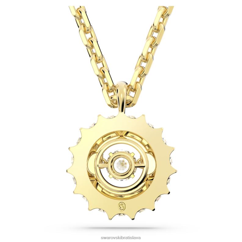rota prívesok zmiešané okrúhle výbrusy, biele, pozlátené B8ZNT330 Swarovski šperky