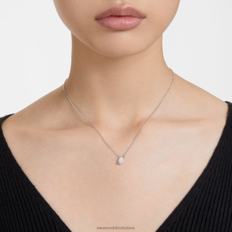 tisícročia prívesok hruškový rez, biely, rhodiovaný B8ZNT185 Swarovski šperky