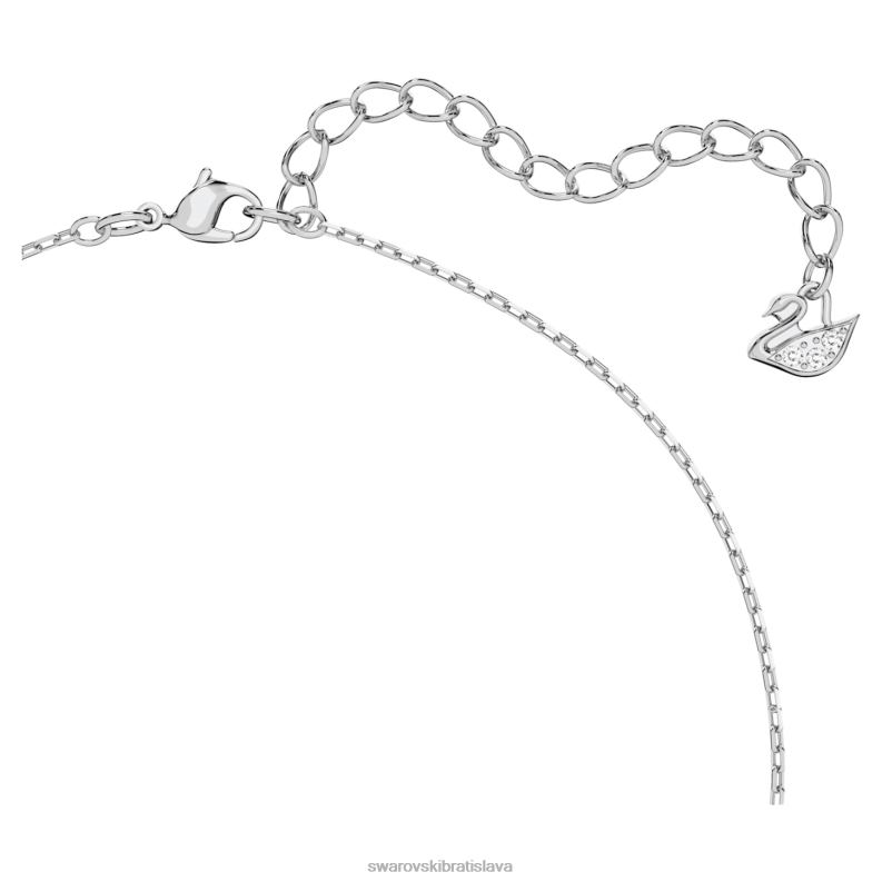 tisícročia prívesok osemhranný výbrus, biely, rhodiovaný B8ZNT41 Swarovski šperky