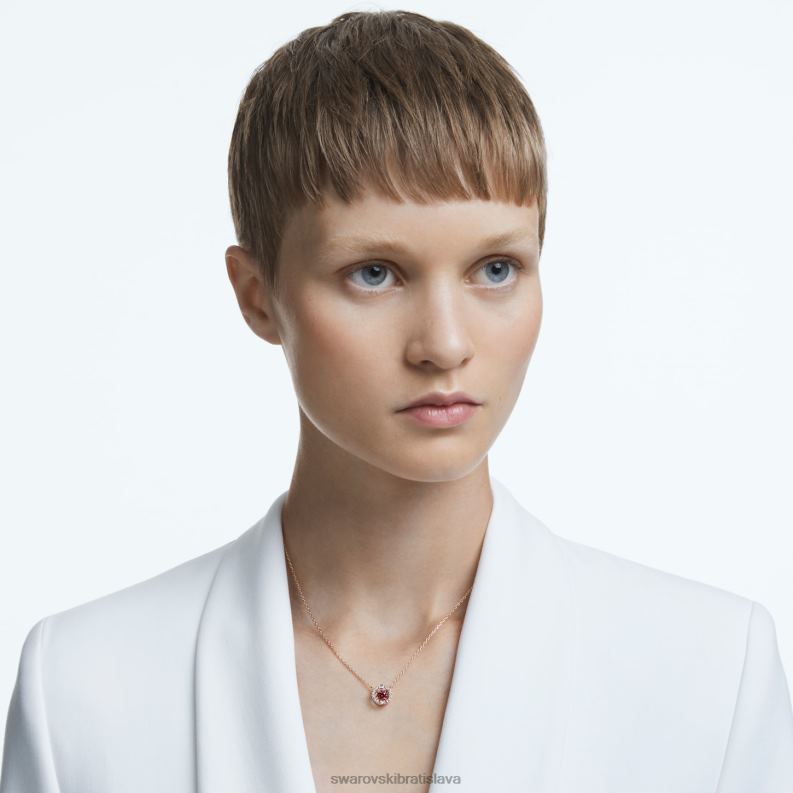 šumivý tanečný prívesok okrúhly strih, fialová, pozlátená ružovým zlatom B8ZNT295 Swarovski šperky