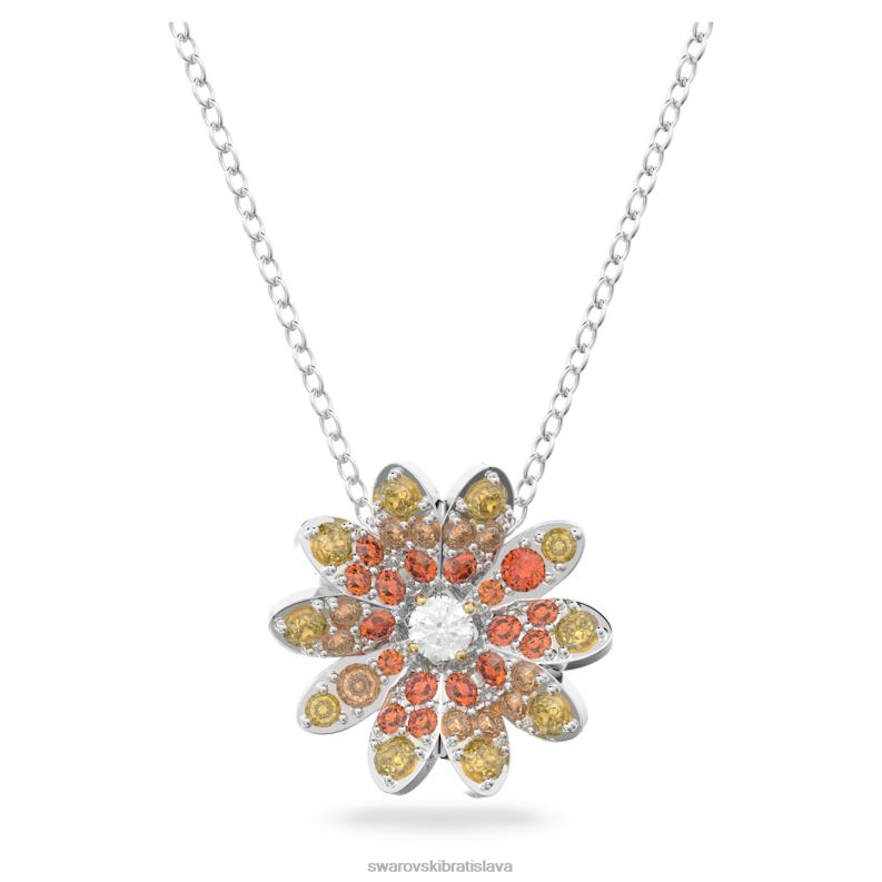 večný kvetinový prívesok kvetina, viacfarebná, povrchová úprava zmiešaný kov B8ZNT311 Swarovski šperky