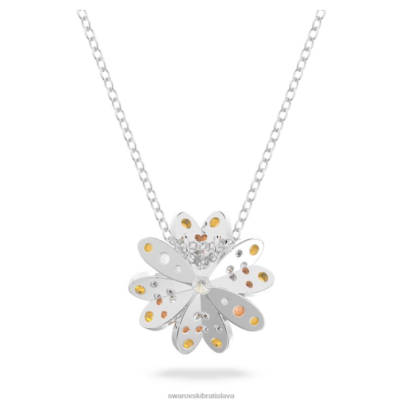 večný kvetinový prívesok kvetina, viacfarebná, povrchová úprava zmiešaný kov B8ZNT311 Swarovski šperky