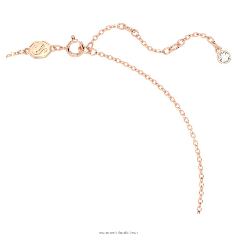 volta y prívesok mašľa, ružová, pozlátená ružovým zlatom B8ZNT247 Swarovski šperky