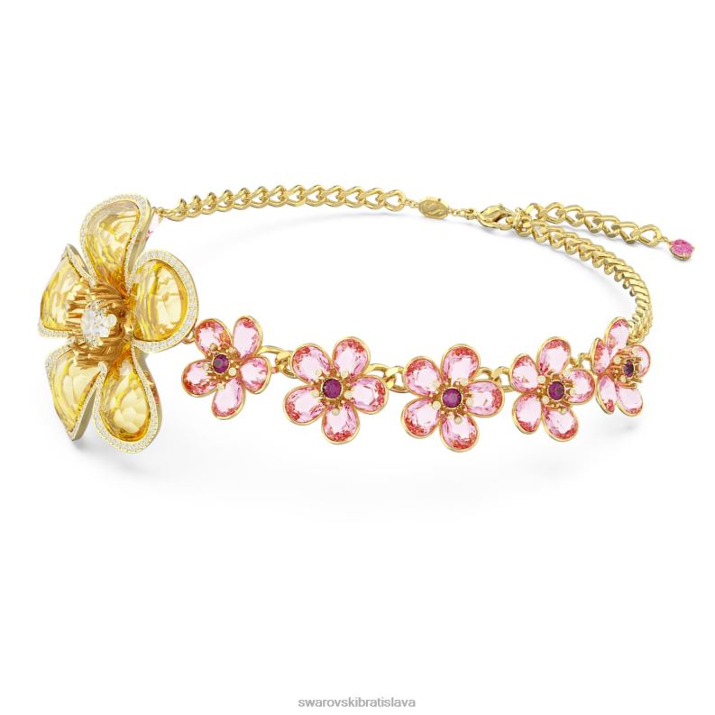 florere choker kvet, viacfarebný, pozlátený B8ZNT364 Swarovski šperky