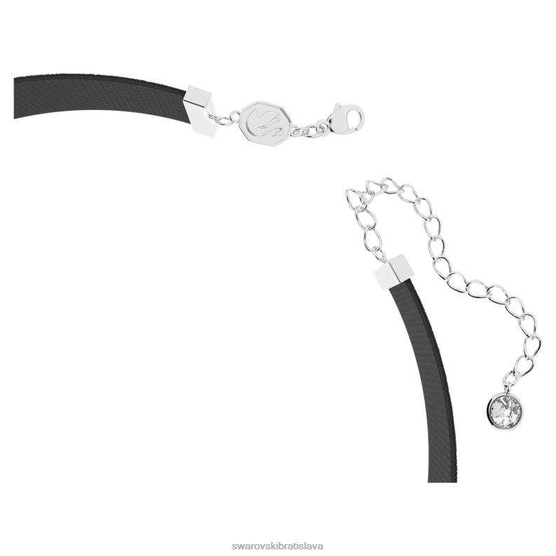 jeden choker srdce, biele, rhodiované B8ZNT354 Swarovski šperky