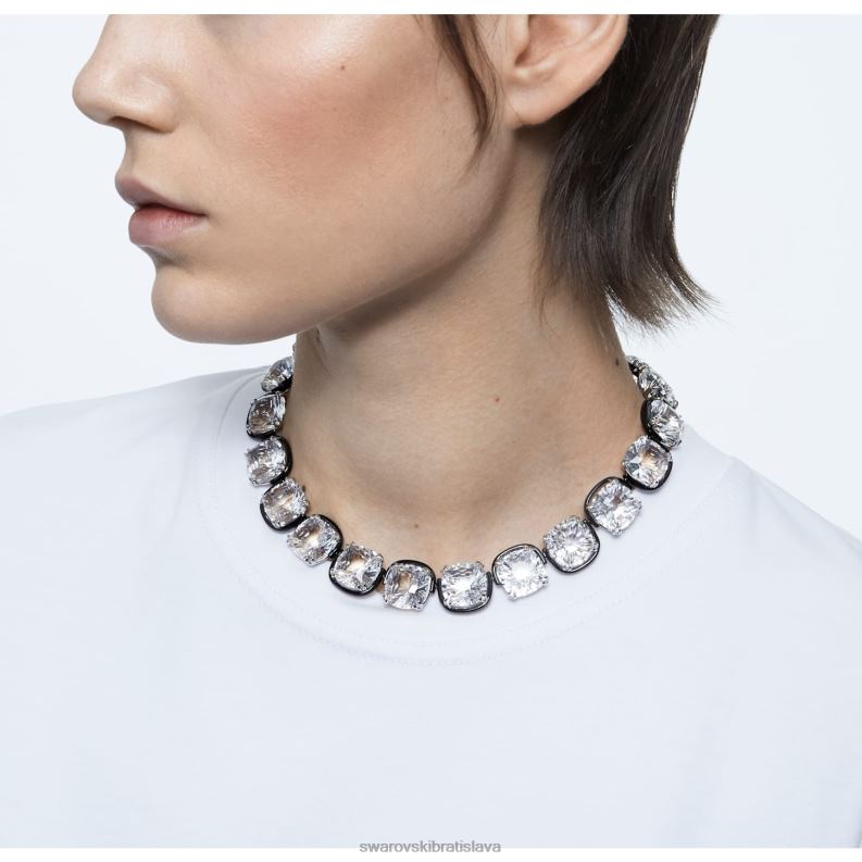 tlmič harmónie vankúšový strih, biela, povrchová úprava zmiešaný kov B8ZNT346 Swarovski šperky