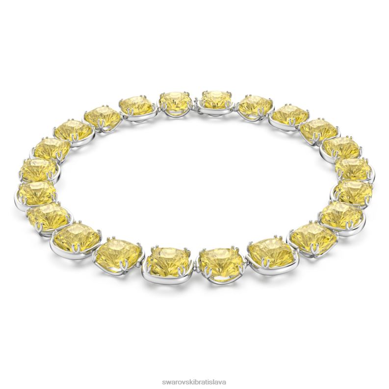 tlmič harmónie vankúšový strih, žltý, rhodiovaný B8ZNT356 Swarovski šperky