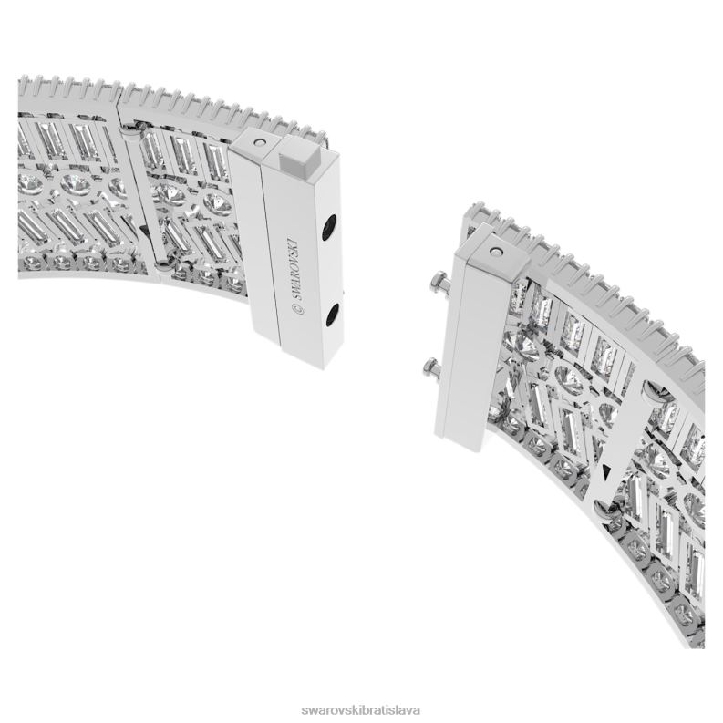 tlmivka hyperboly zmiešané rezy, biele, rhodiované B8ZNT368 Swarovski šperky