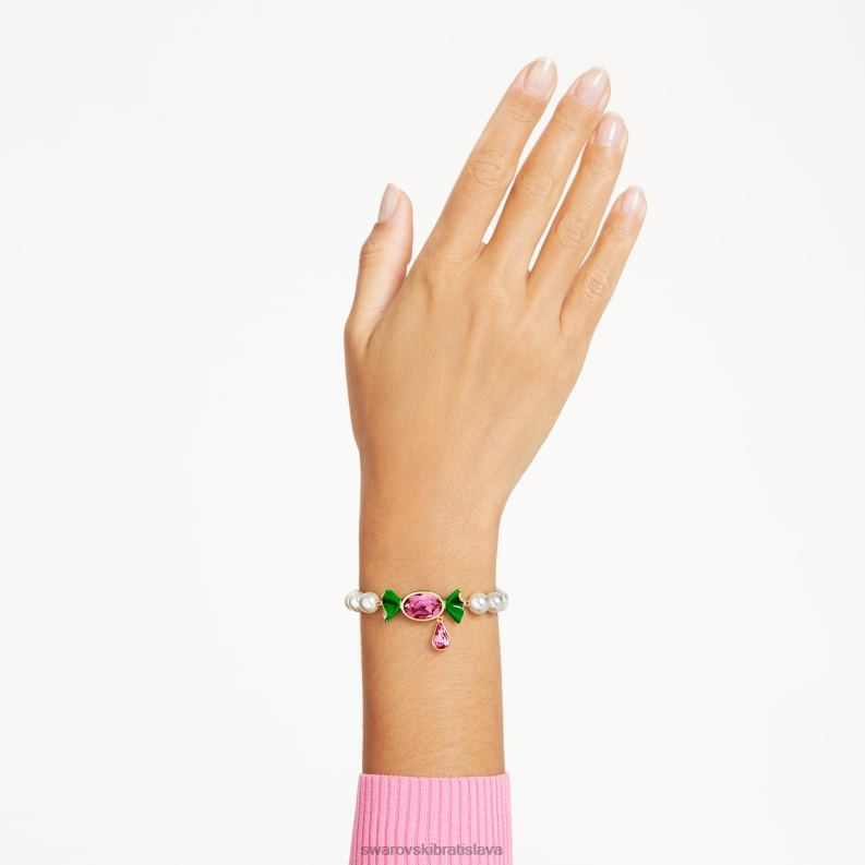 dulcisový náramok cukríky a kvapky, viacfarebné, pozlátené B8ZNT480 Swarovski šperky