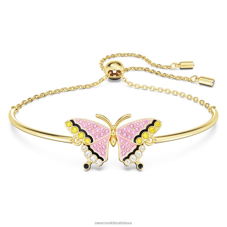 idylický náramok motýľ, viacfarebný, pozlátený B8ZNT516 Swarovski šperky