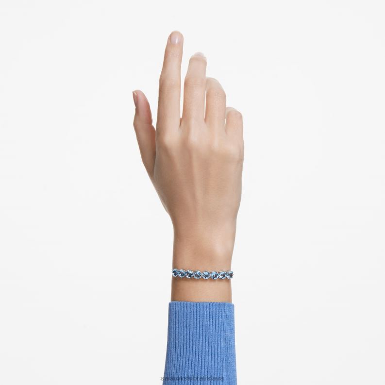 náramok exalta okrúhly výbrus, modrá, rhodiovaná B8ZNT539 Swarovski šperky