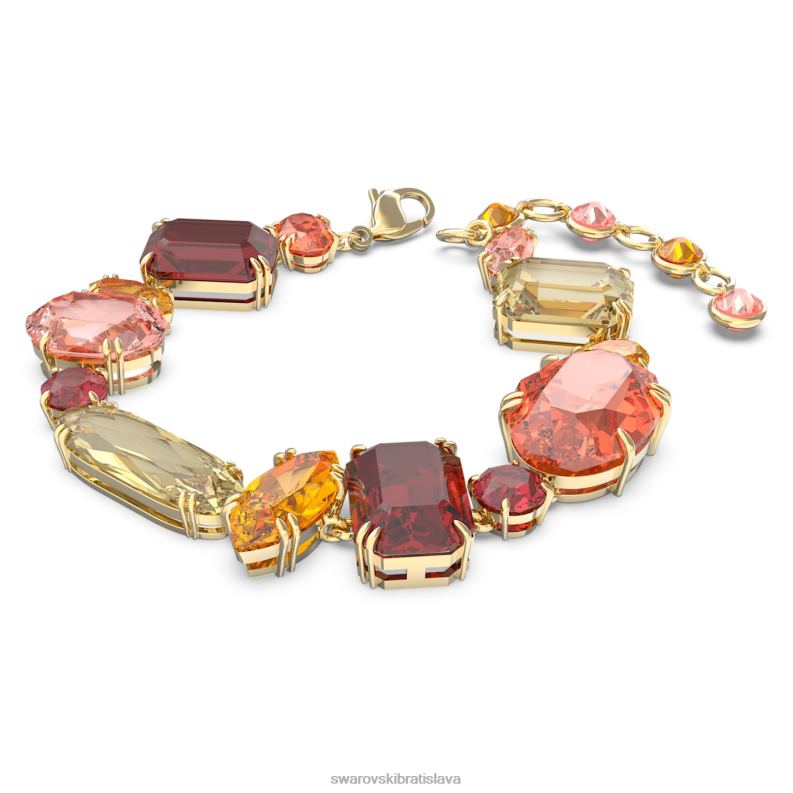 náramok gema zmiešané strihy, viacfarebné, pozlátené B8ZNT486 Swarovski šperky