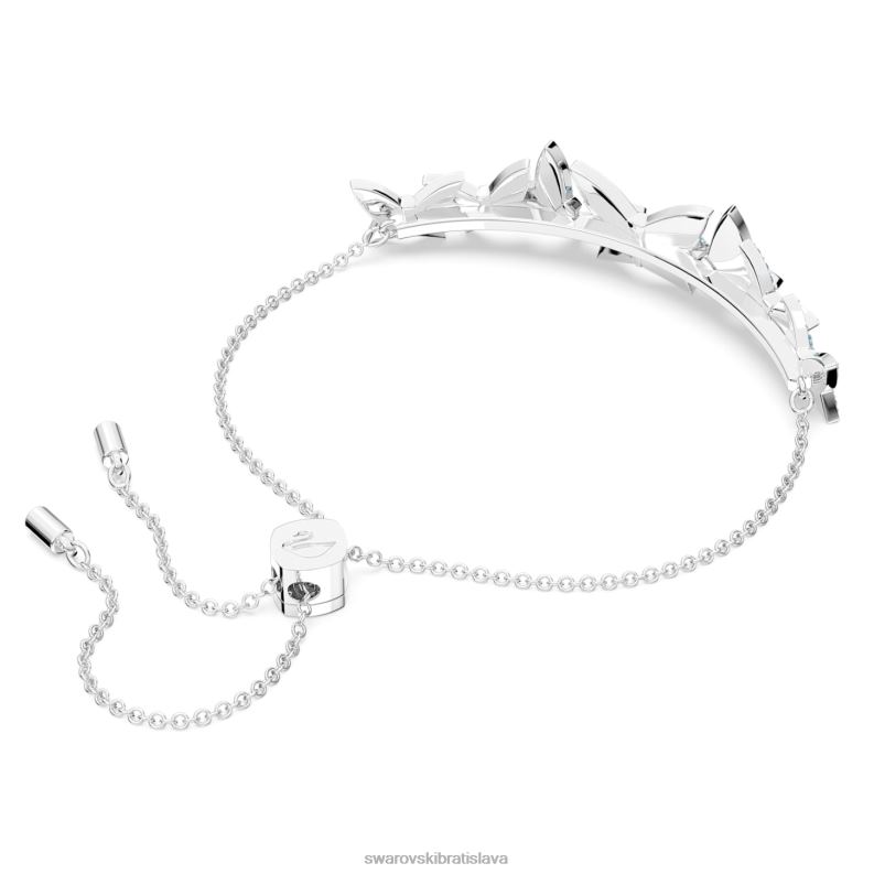 náramok lilia motýľ, modrá, rhodiovaná B8ZNT477 Swarovski šperky