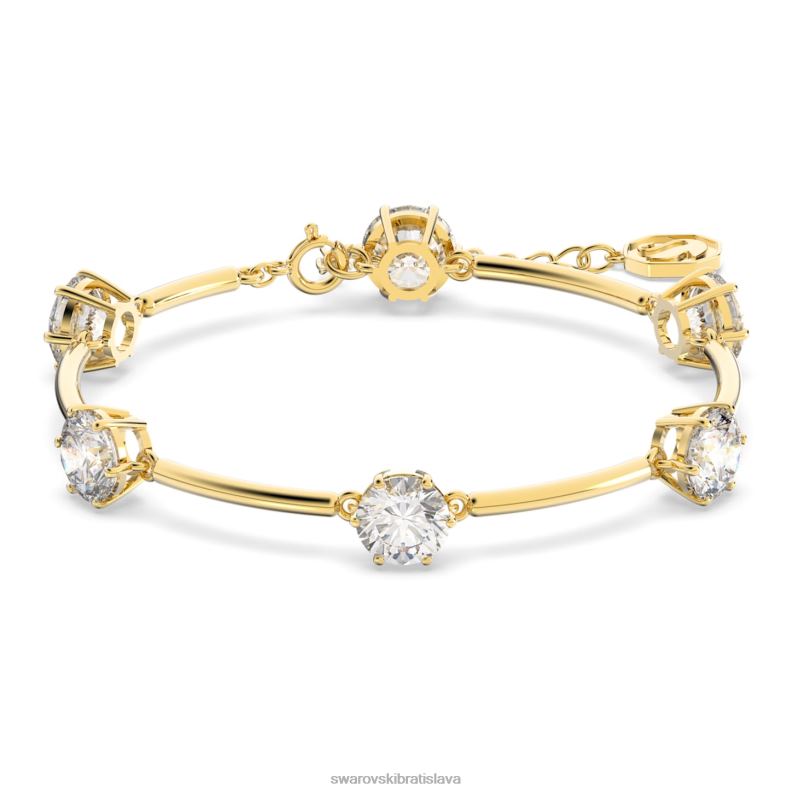 náramok súhvezdia okrúhly výbrus, biely, lesklý pozlátený B8ZNT504 Swarovski šperky